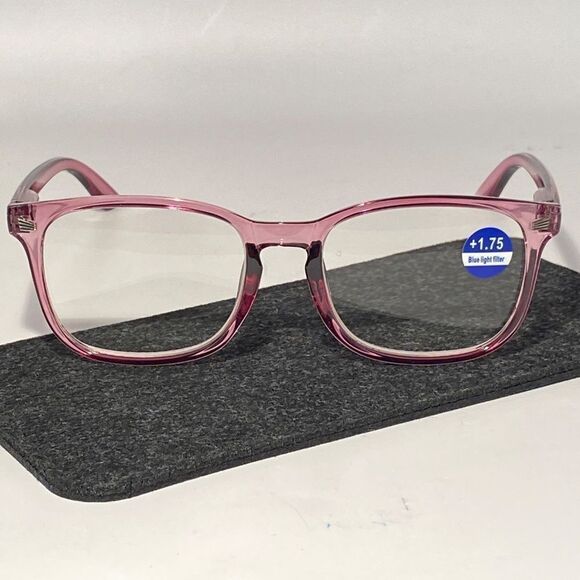 1513 Colette 1.75 Raspberry Reading Glasses Soft Butterfly Readers NWT - Picture 2 of 9